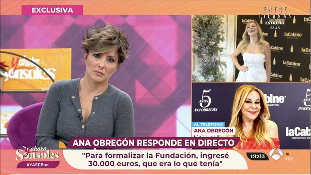 Ana Obregón habla con Sonsoles Ónega en 'Y ahora Sonsoles'.
