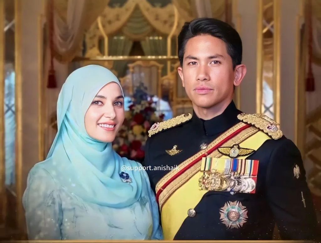 Los príncipes de Brunei, en su primera foto al inicio de su boda