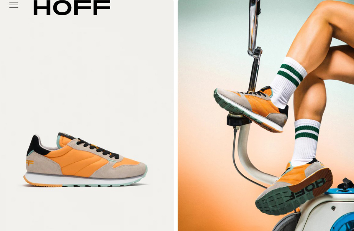 Zapatillas de colores de The Hoff Brand de inspiración retro