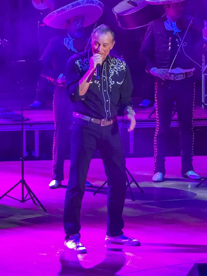 Bertín Osborne sobre el escenario durante su último concierto en Alicante. 
