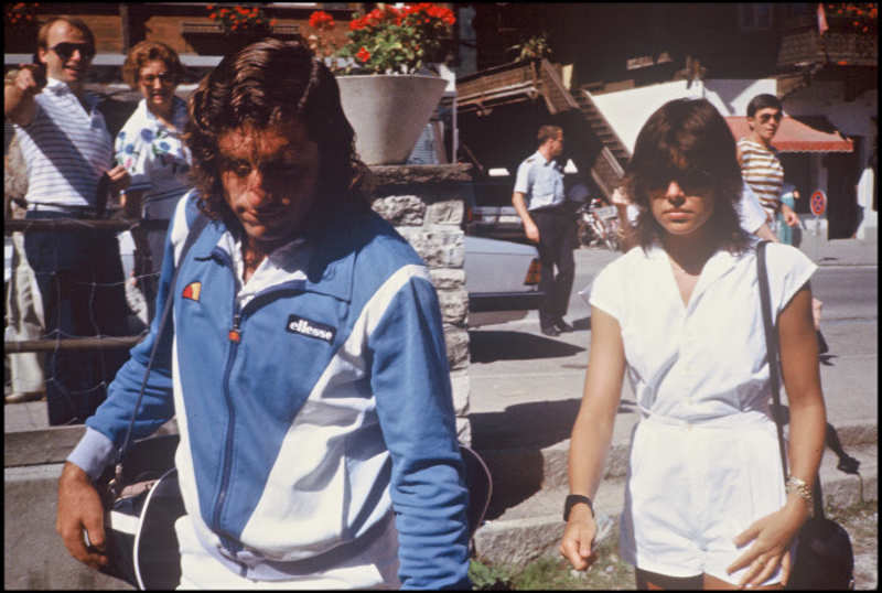 Carolina de Móncaco con el tenista Guillermo Vilas en Roland Garros. Francia (1982)