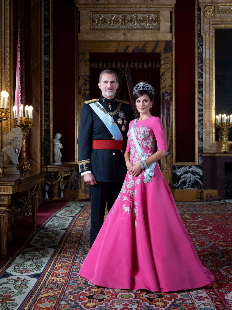 Los Reyes Felipe y Letizia, posado en el Palacio Real