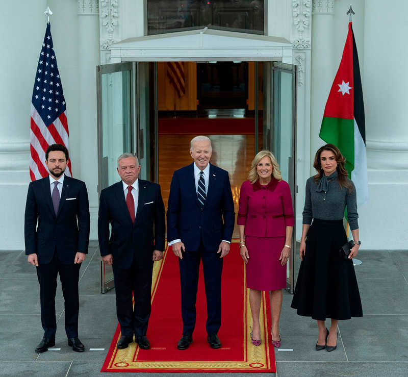 Los reyes Abdalá y Rania de Jordania visitan la Casa Blanca