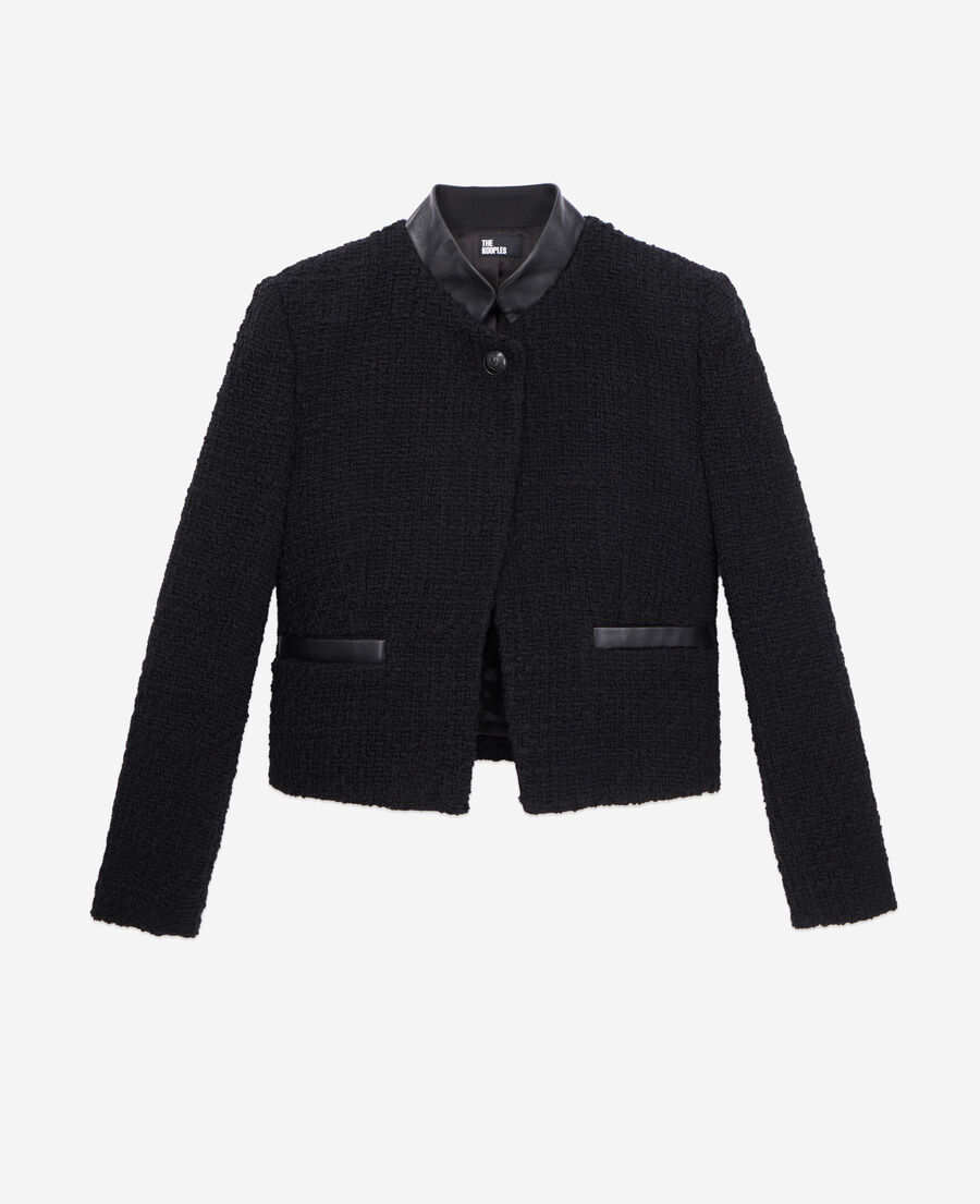The Kooples ofrece esta chaqueta austriaca con un diseño en tweed muy bonito.