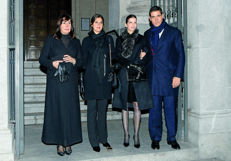 Camen Martínez-Bordiú su hija Cynthia, su nuera Margarita Vargas y su hijo Luis Alfonso