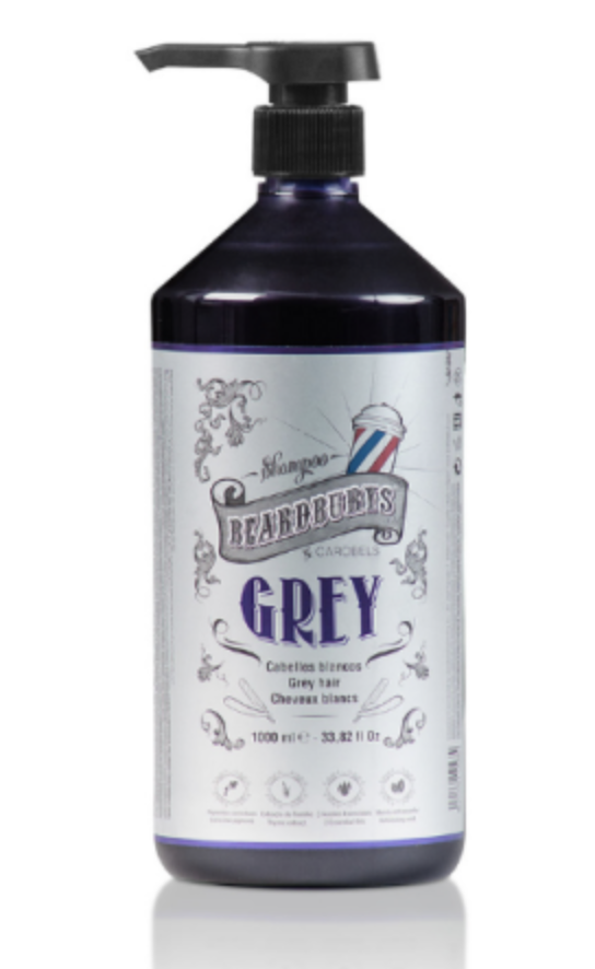 Este champú es específico para cabellos grises y blancos, con aloe vera y tomillo.