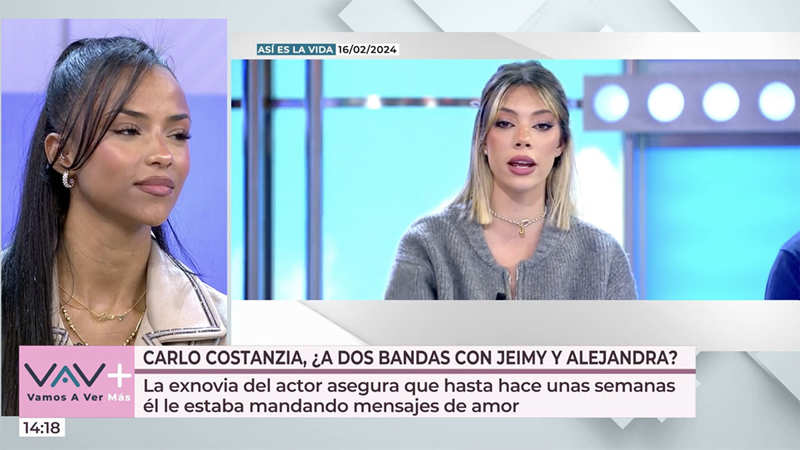 Jeimy reacciona a las palabras de Alejandra Rubio en 'Vamos a ver'