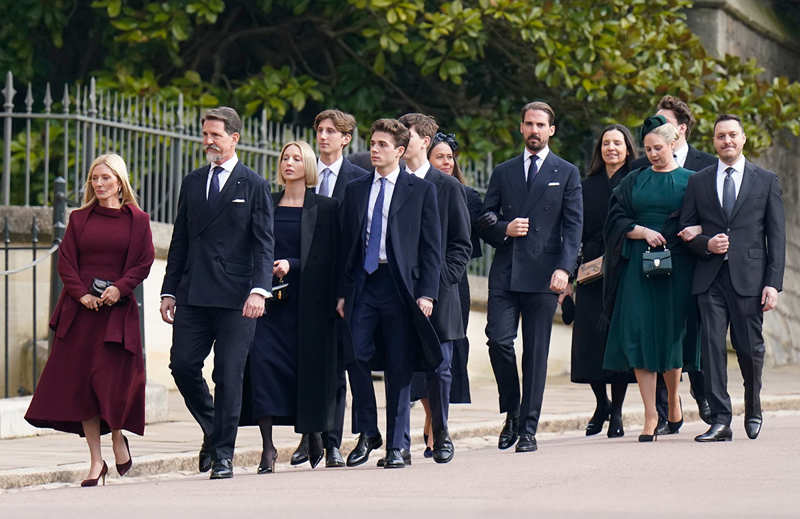 La Familia Real griega en Windsor