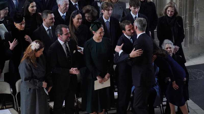 La Reina Letizia en el funeral de Constatino