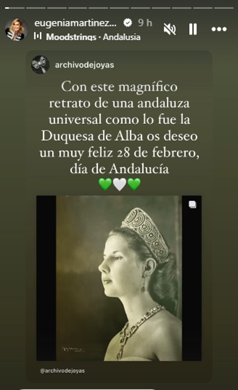 Eugenia Martínez de Irujo recuerda a la duquesa de Alba en este día tan especial