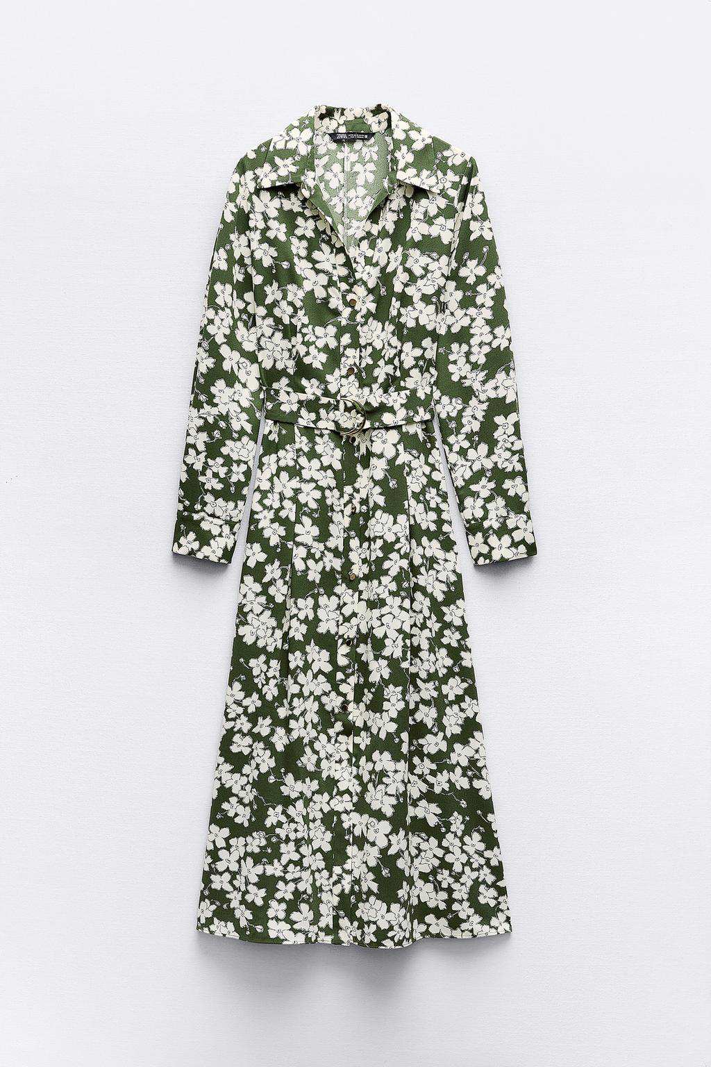 Vestido camisero estampado floral de Zara 45,95 euros