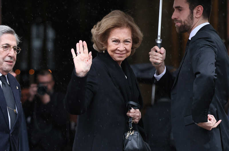La Reina Sofía en el funeral de Víctor Manuel de Saboya