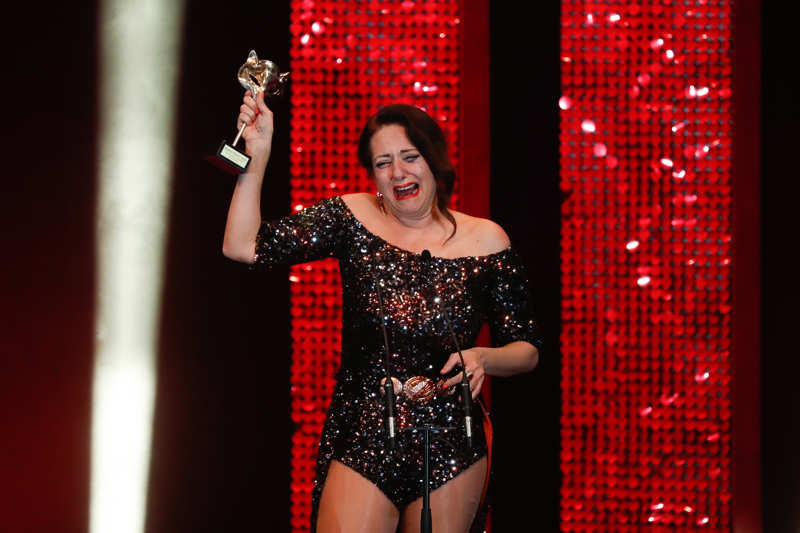 Yolanda Ramos emocionada en los premios Feroz 2020 