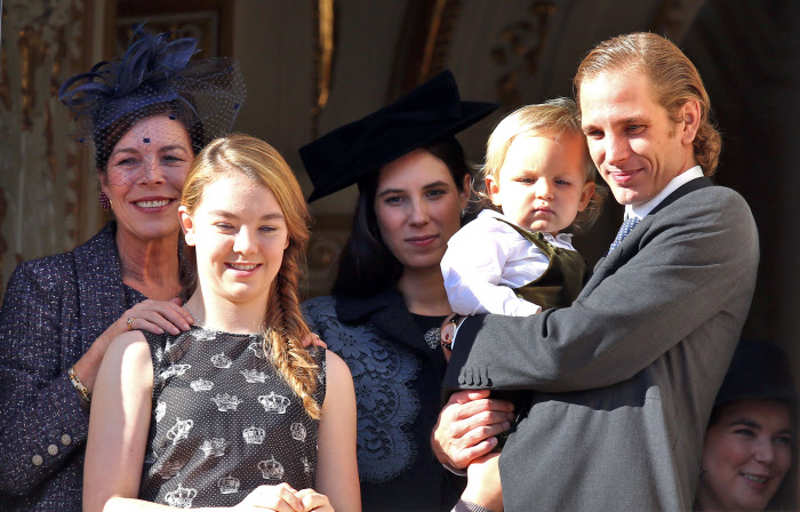 Carolina de Mónaco con sus hijos Andrea y su hija Alexandra