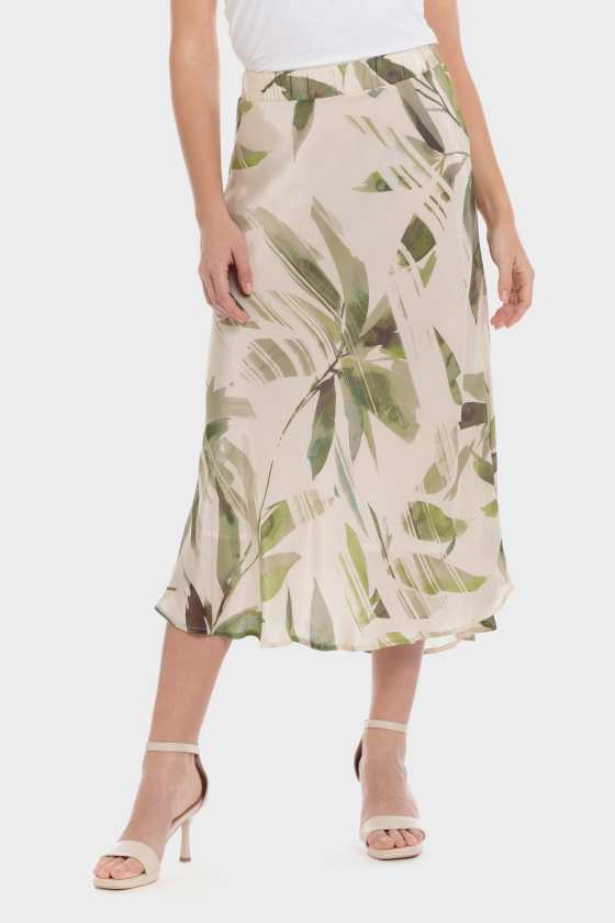 Falda estampada hojas de Punt Roma 54,95  euros