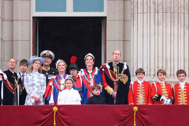 La Familia Real en el balcón del Palacio de Buckingham 
