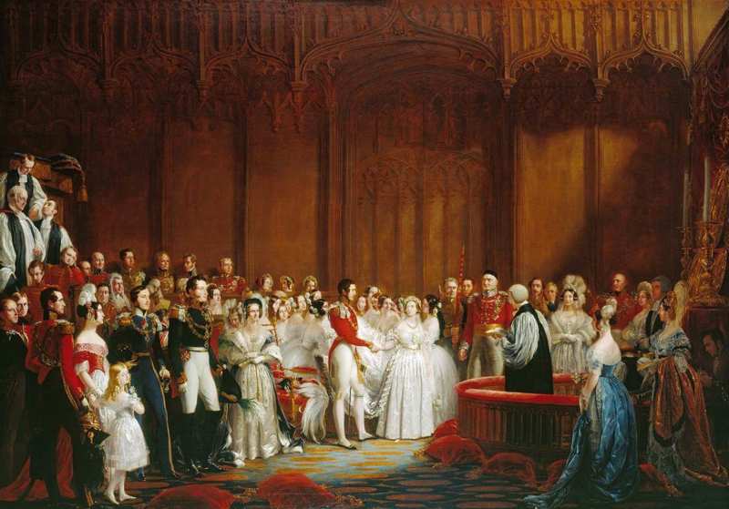 El Matrimonio de La Reina Victoria, cuadro de George Hayter