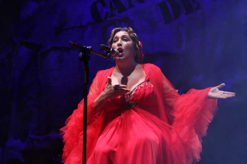 Estrella Morente durante un concierto. 