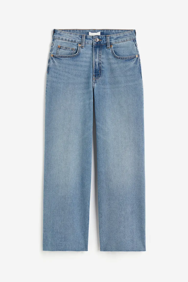 Wide high ankle jeans