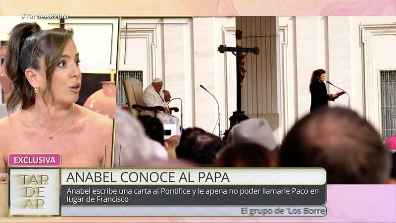 Anabel Pantoja hablando del Papa