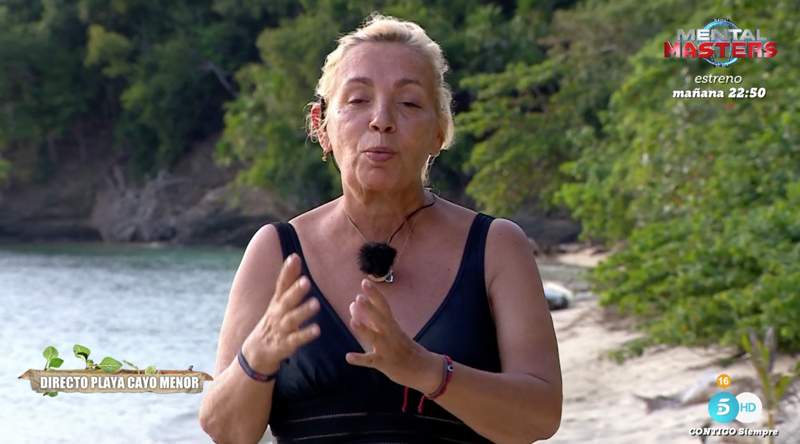 Carmen Borrego en 'Supervivientes' hablando de su bache
