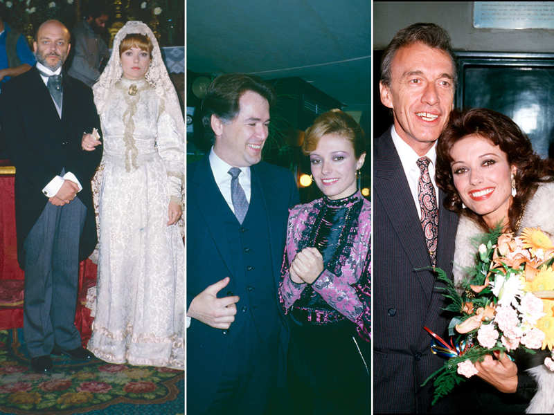 Silvia Tortosa con sus parejas en fotos de archivo