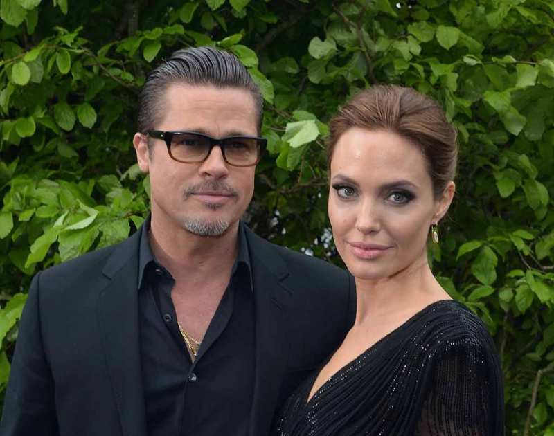 Angelina Jolie y Brad Pitt en un posado