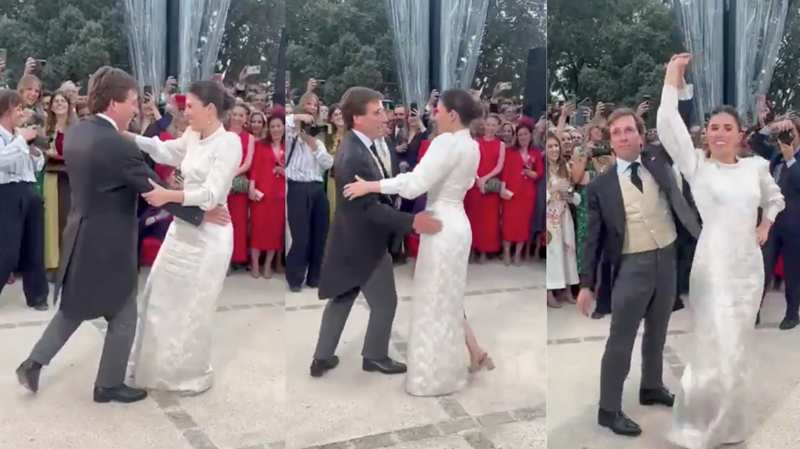 Almeida y Teresa Urquijo en su baile nupcial