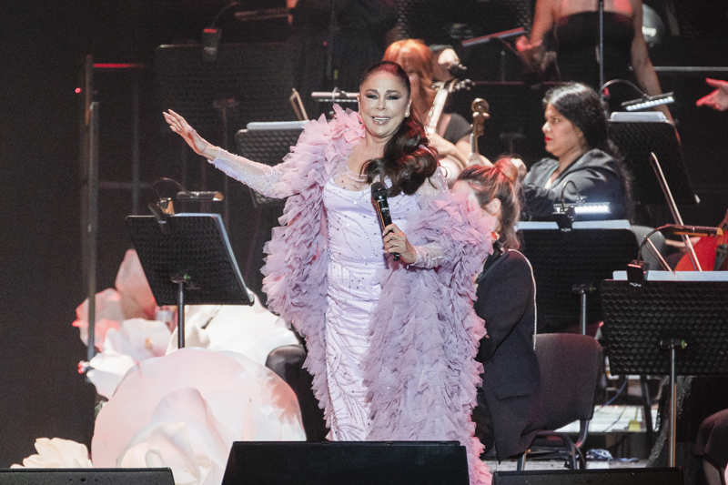 Isabel Pantoja durante su concierto en Madrid. 