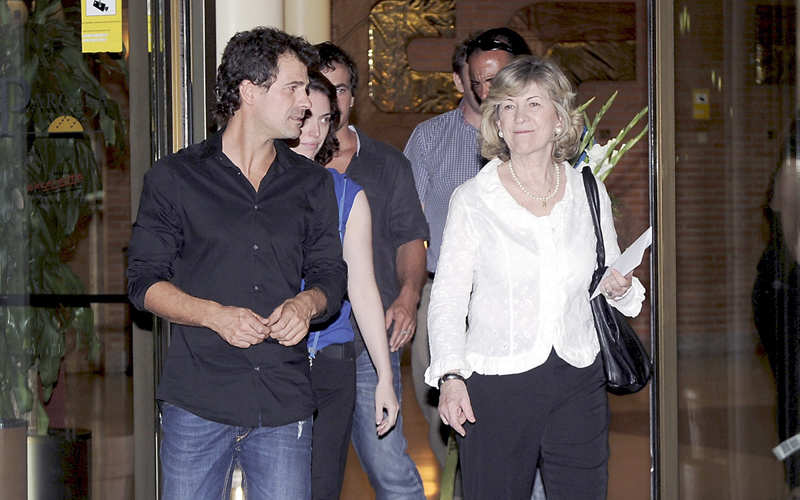 Noela Aguirre junto a su hijo, Rodolfo Sancho