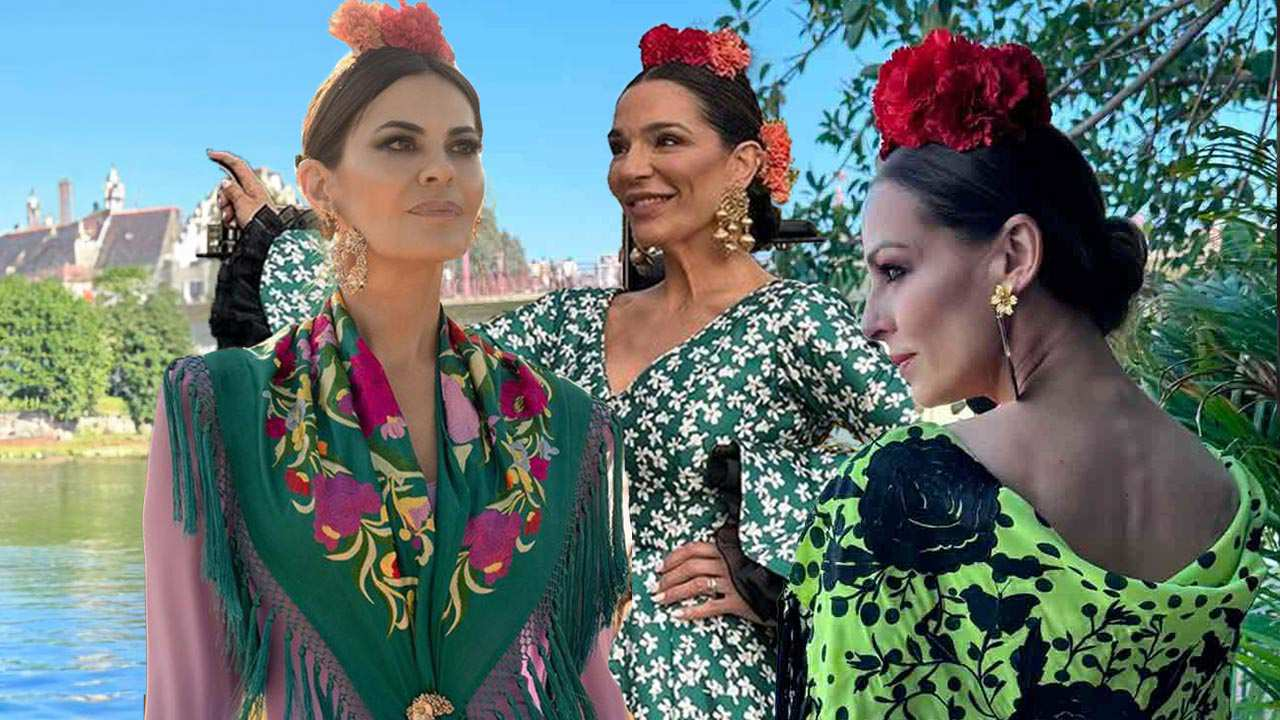 Raquel Bollo, María José Suárez y Eva González triunfan en la Feria de Sevilla con sus estilismos 