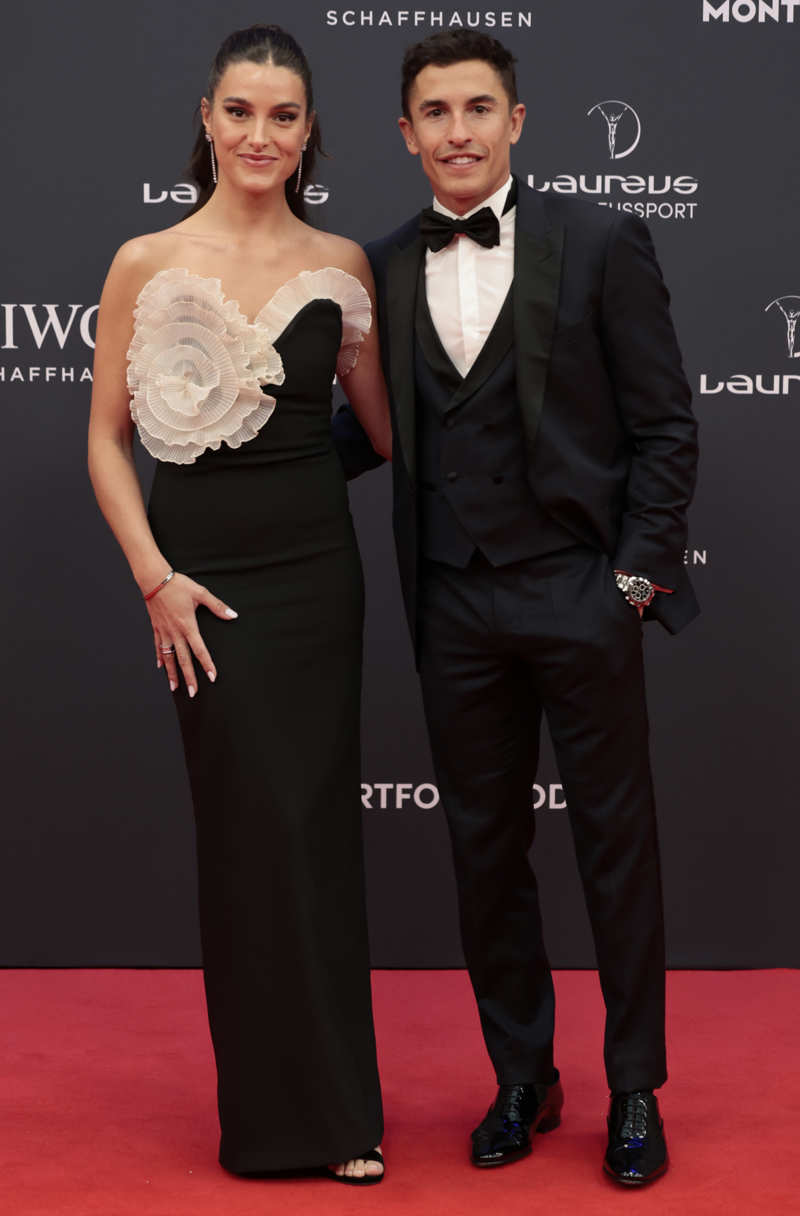 Marc Márquez y Gemma Pinto, en los Premios Laureus 2024