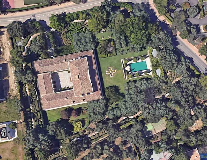 Vista aérea de esta mansión de lujo