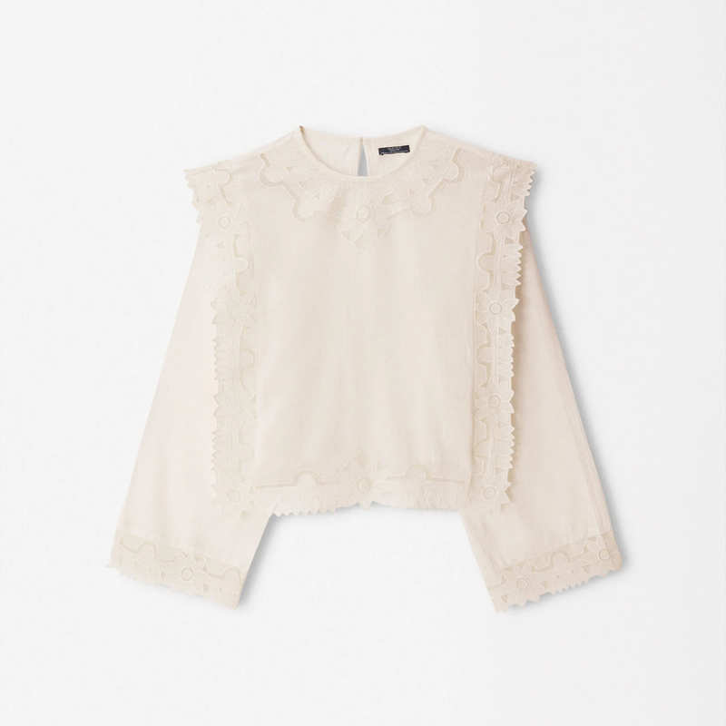 Camisa de algodón bordado de Parfois 39,95 euros 