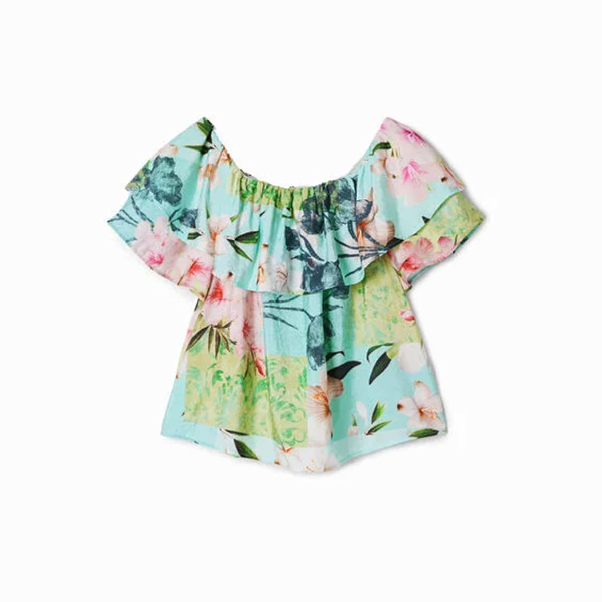 Blusa de volantes flores de Desigual 59,95 euros