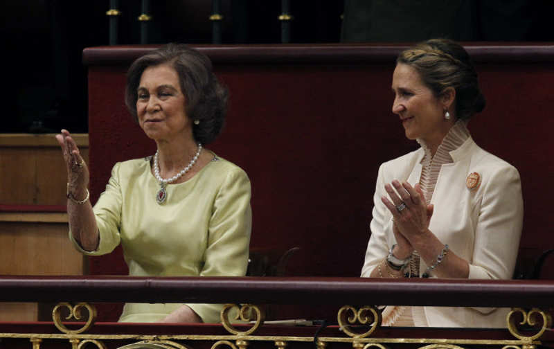 La Reina Sofía, en la Coronación de Felipe como Rey de España