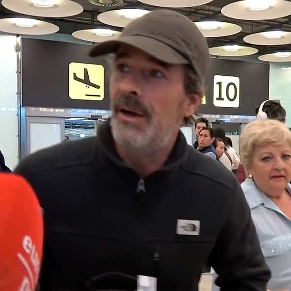 Rodolfo Sancho da la espalda a la prensa a su llegada a Madrid tras el juicio contra su hijo