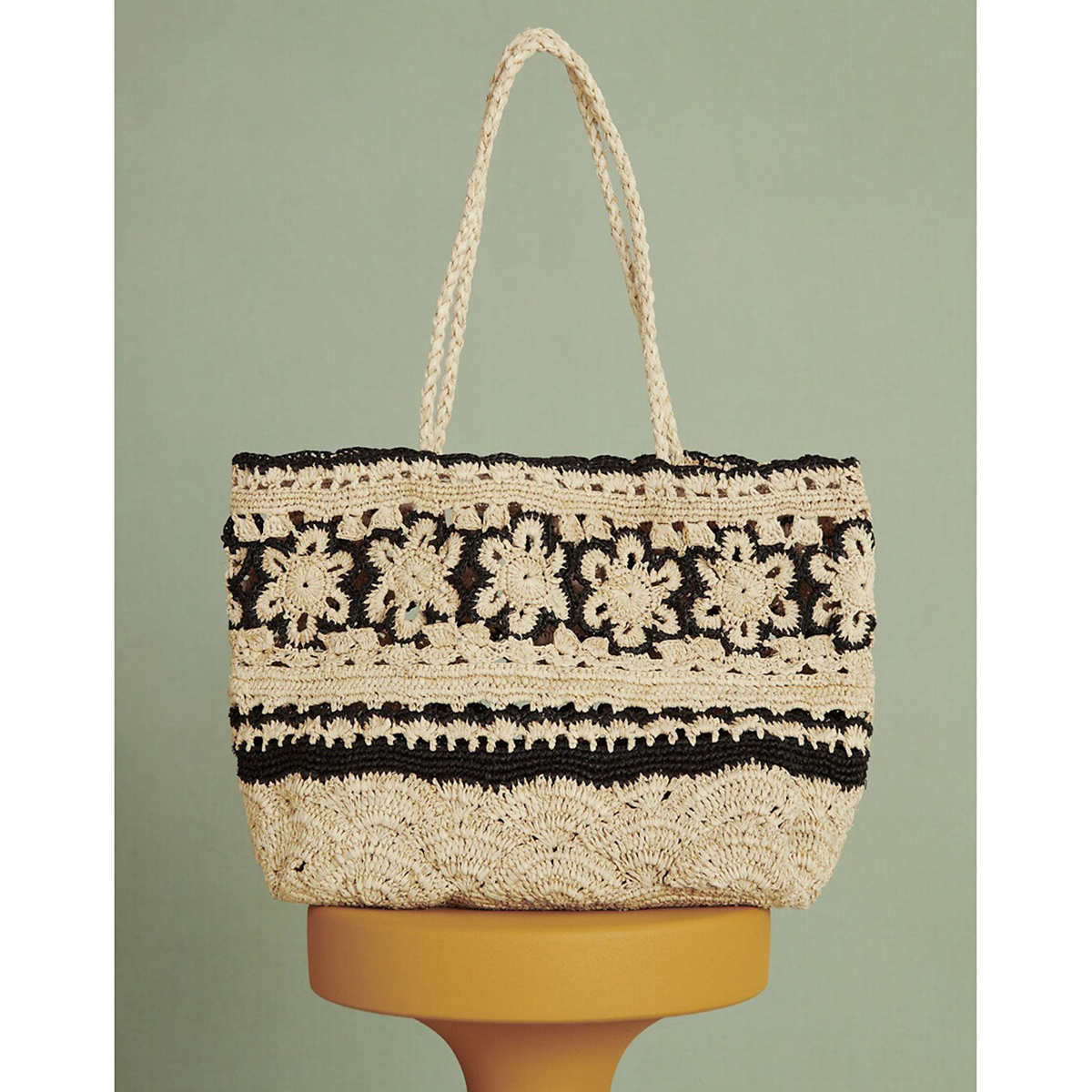 Bolso tote de rafia Sunrise de Petite Mendigote 97,99 euros copia