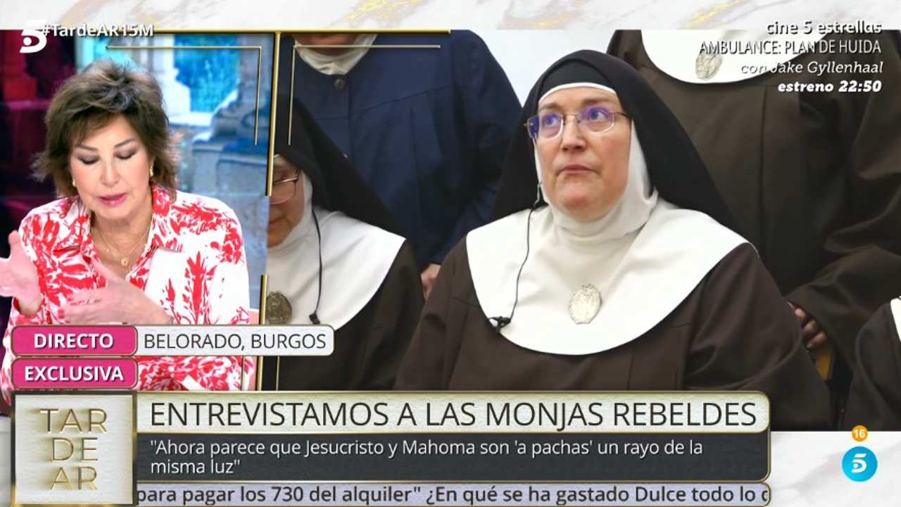 Ana Rosa más ácida que nunca con una religiosa en directo 