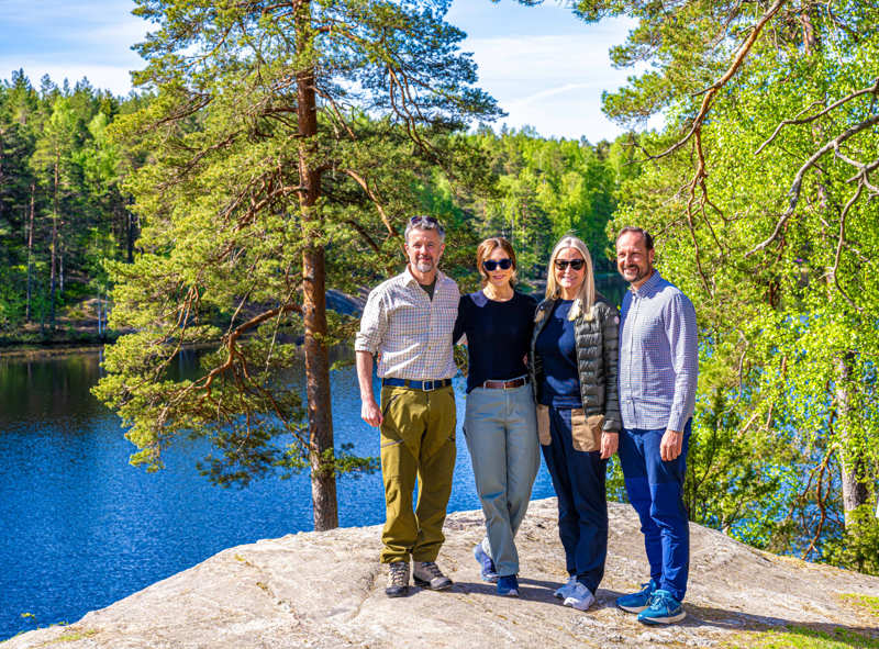 Federico y Mary de Dinamarca junto a Hakoon y Mette-Marit