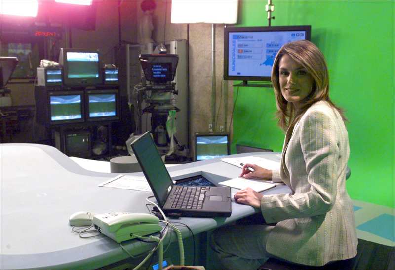 Letizia Ortiz durante su etapa como periodista. 
