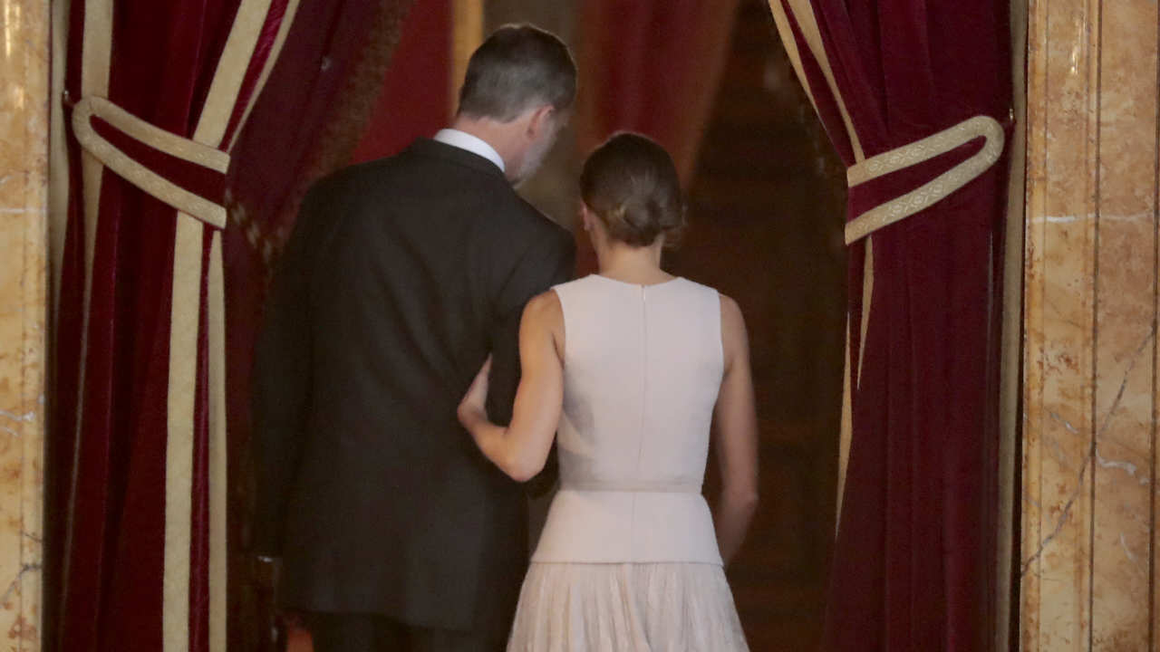 Felipe y Letizia, en el Palacio Real.