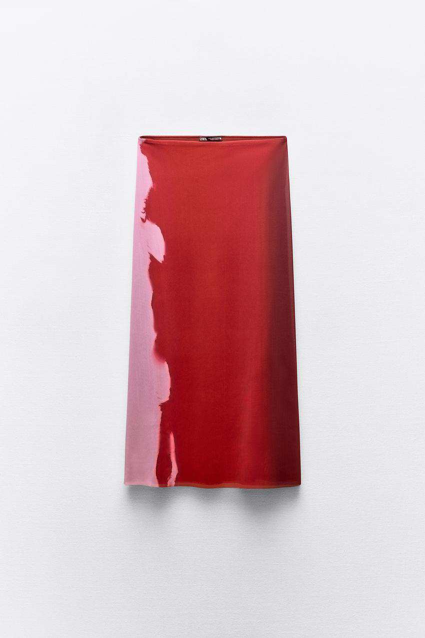 Falda tul estampada de Zara 17,95 euros
