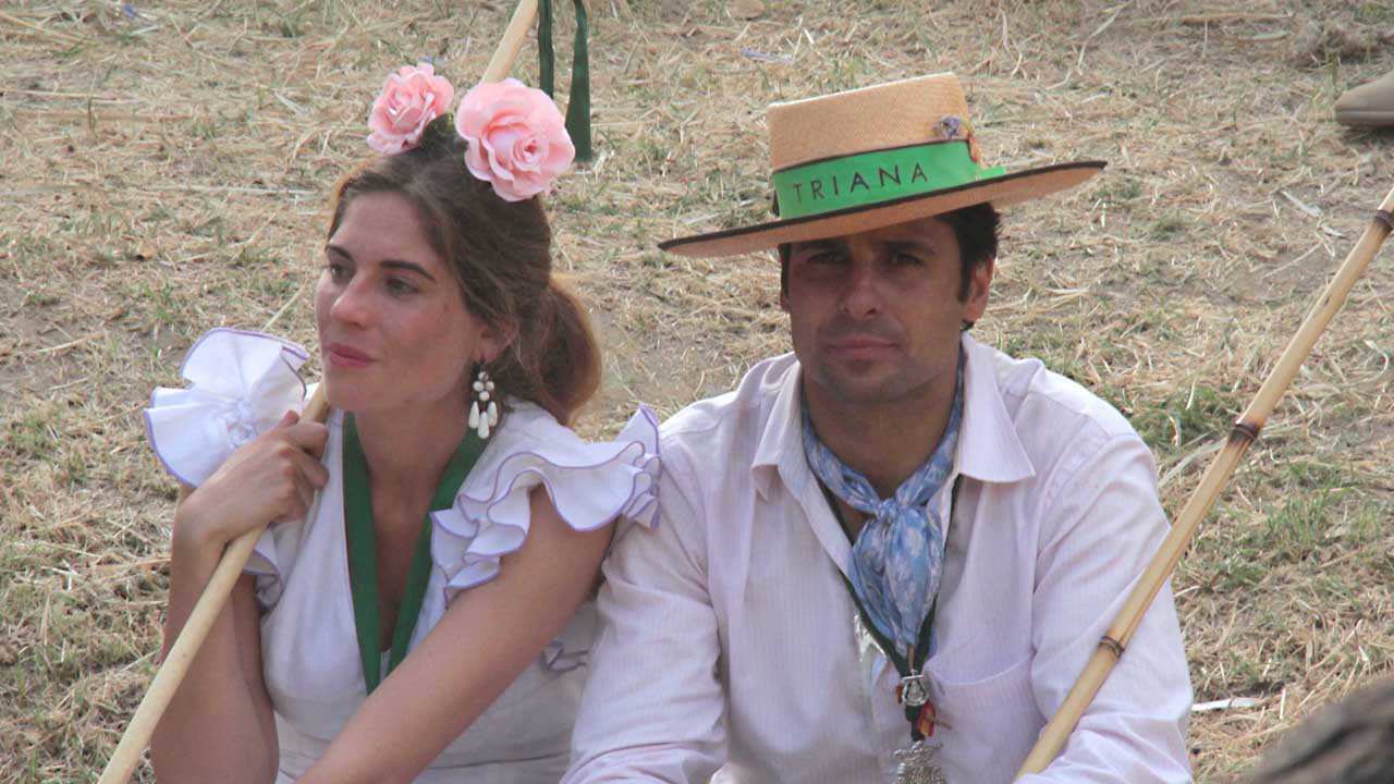 Lourdes Montes y Francisco Rivera en El Rocío