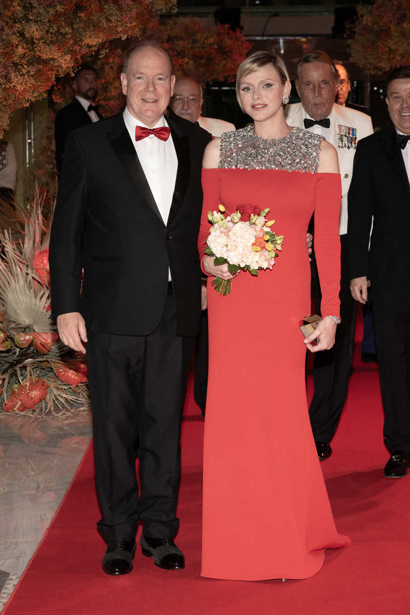Charlene de Mónaco y Alberto II de Mónaco asisten a la cena del Gran Premio de F1