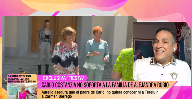 Aurelio Manzano revela en 'Fiesta' el motivo por el que no se conocen las familias de Carlo y Alejandra
