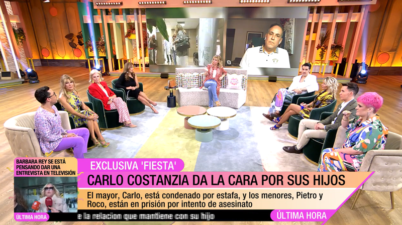 'Fiesta' revela si Carlo Costanzi padre conoce a Terelu Campos