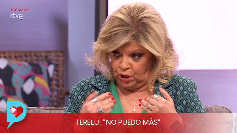 Terelu responde en el plató de 'D Corazón'. 