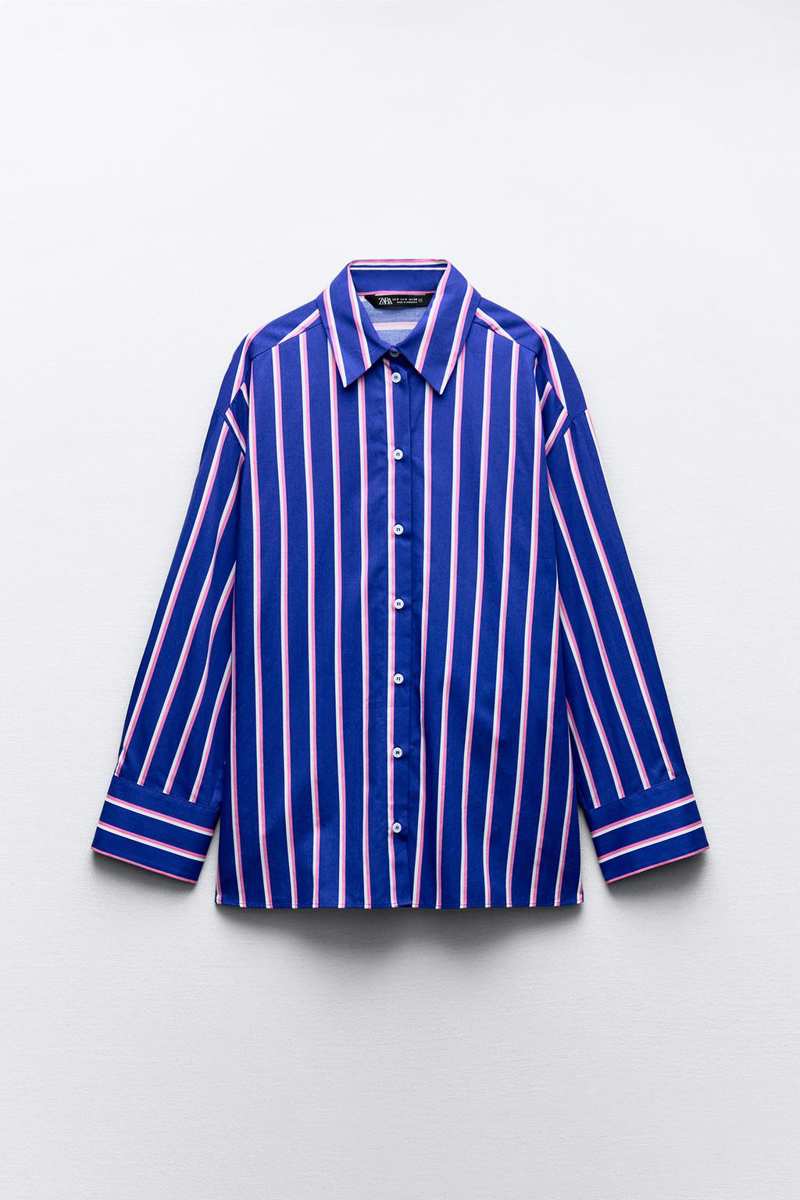 Camisa oversize rayas de Zara 25,95 euros 