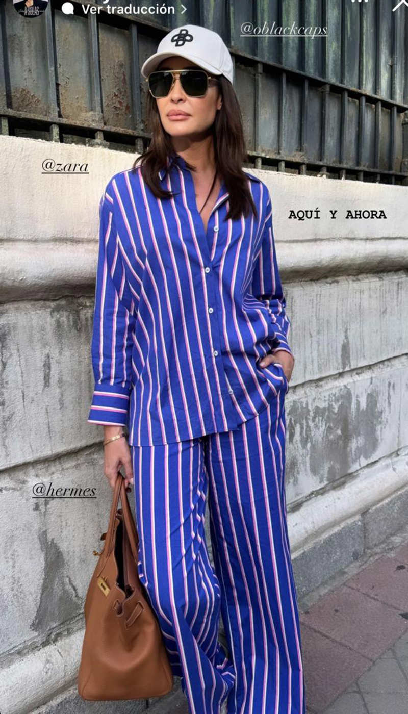 Vicky Martín Berrocal estrena el conjunto 'pijamero' de Zara que está a punto de agotarse porque estiliza la silueta 